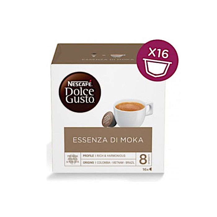 16 Pezzi, Nescafe Dolce Gusto, Capsule Caffè, Essenza di Moka