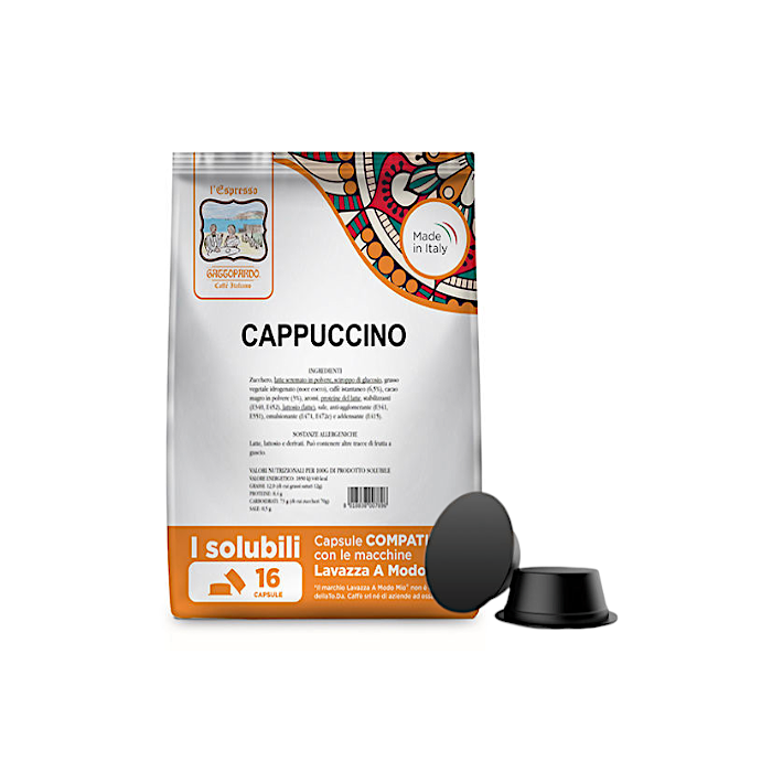 Capsule Compatibili A Modo Mio, Caffè Gattopardo, Toda, Cappuccino