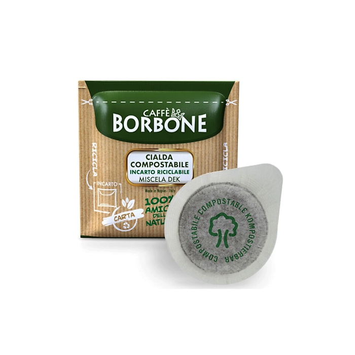Caffè Borbone, Cialde 38 mm, Miscela Verde Decaffeinato