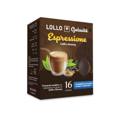 16 capsule gusto ginseng Lollo caff Compatibili Lavazza a Modo Mio